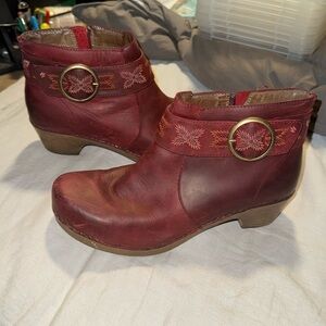 Dansko Burgundy Bootie